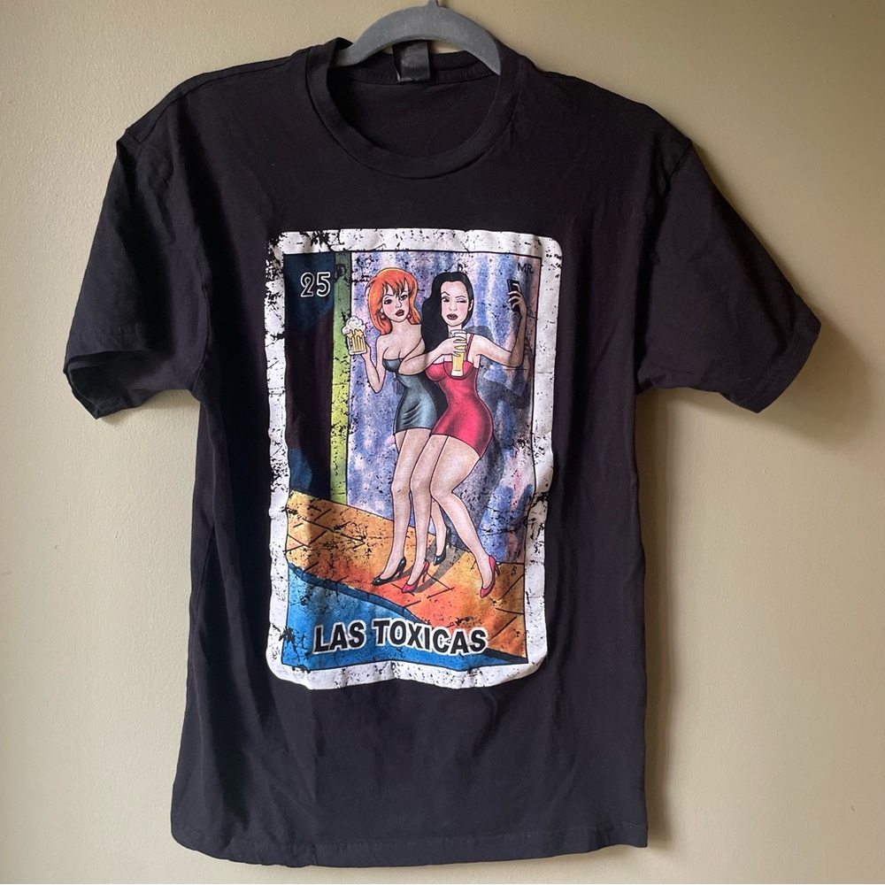 LAS TOXICAS LOTERIA CARD MEXICAN BINGO DRINKING BEER FUNNY MEXICO T-SHIRT SHIRT